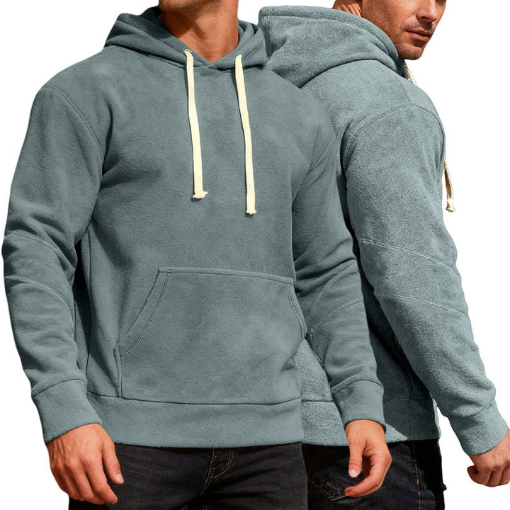Mens Casual Sporty Loose-fit Hoodie With Pockets