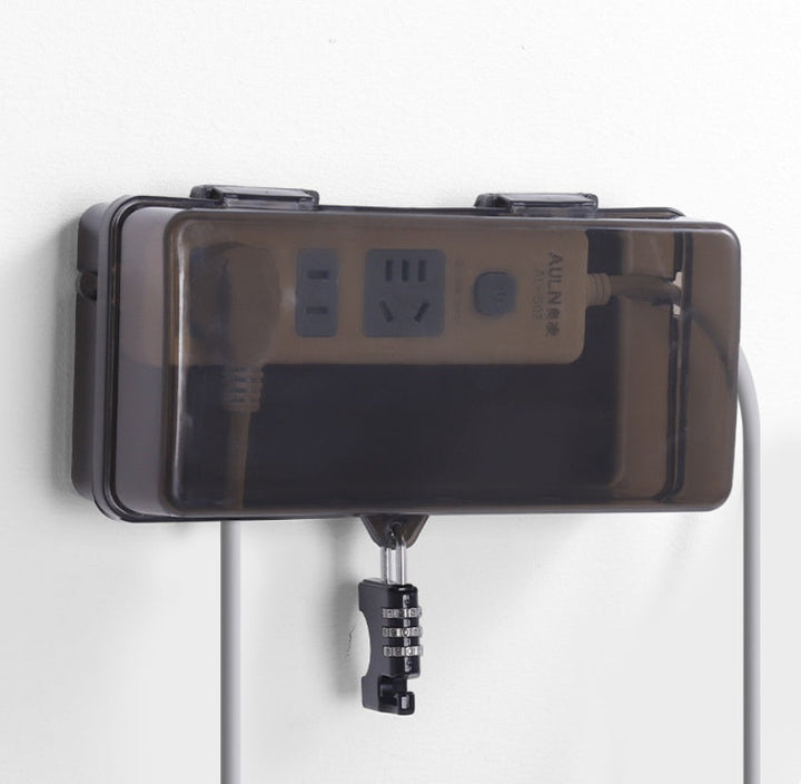 Lockable Power Strip Waterproof Box, Outdoor Rainproof Anti-Theft Storage Case For EV, Battery & Car Charging Piles