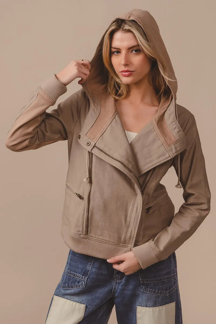 BiBi Textured Woven Rider Jacket