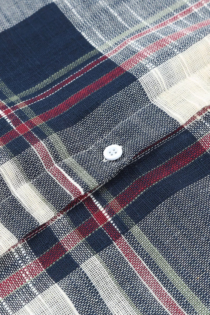 Plaid Button-Down Long Sleeve Shirt