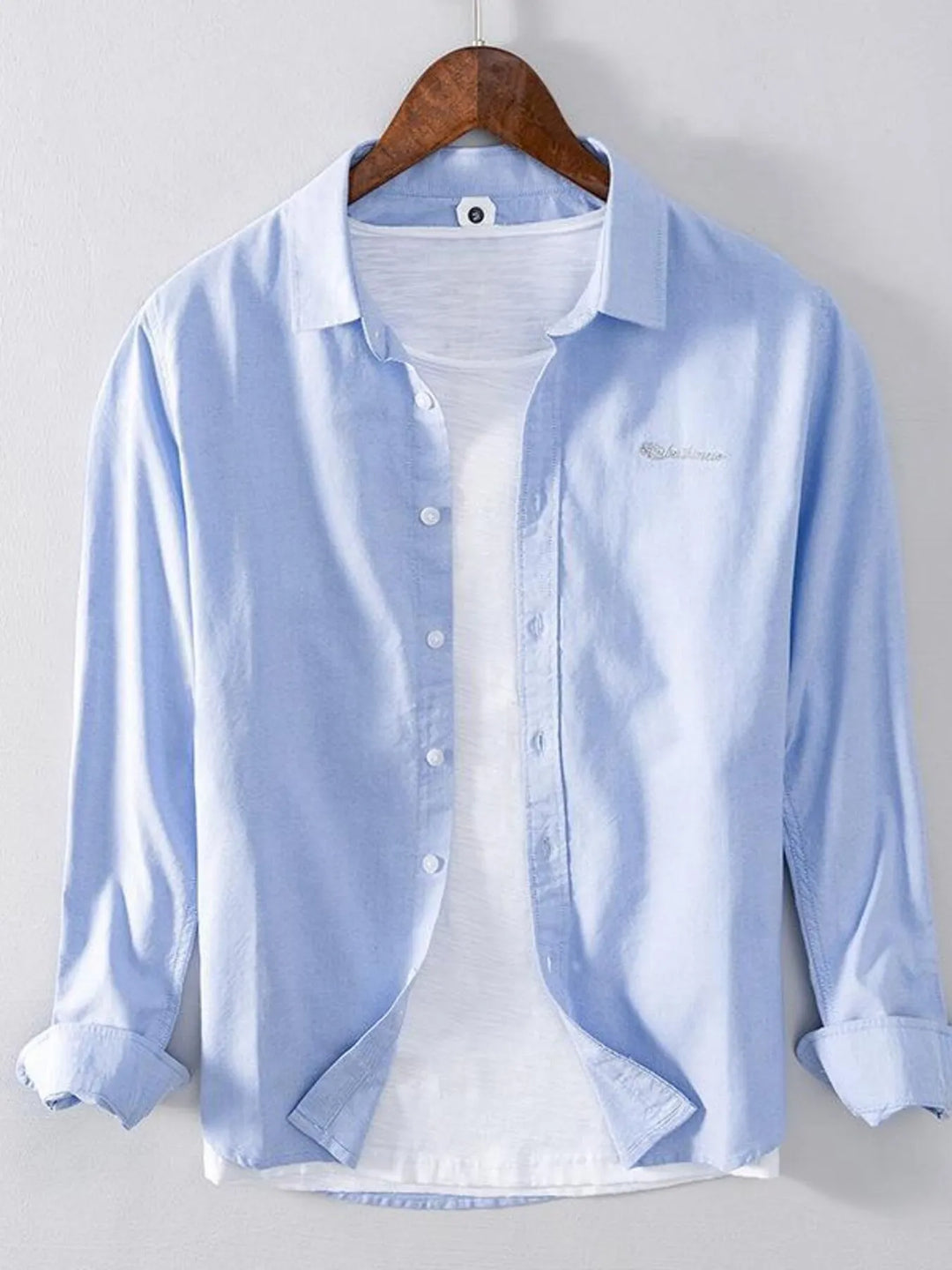 Men's Plus Size Button Up Long Sleeve Shirt