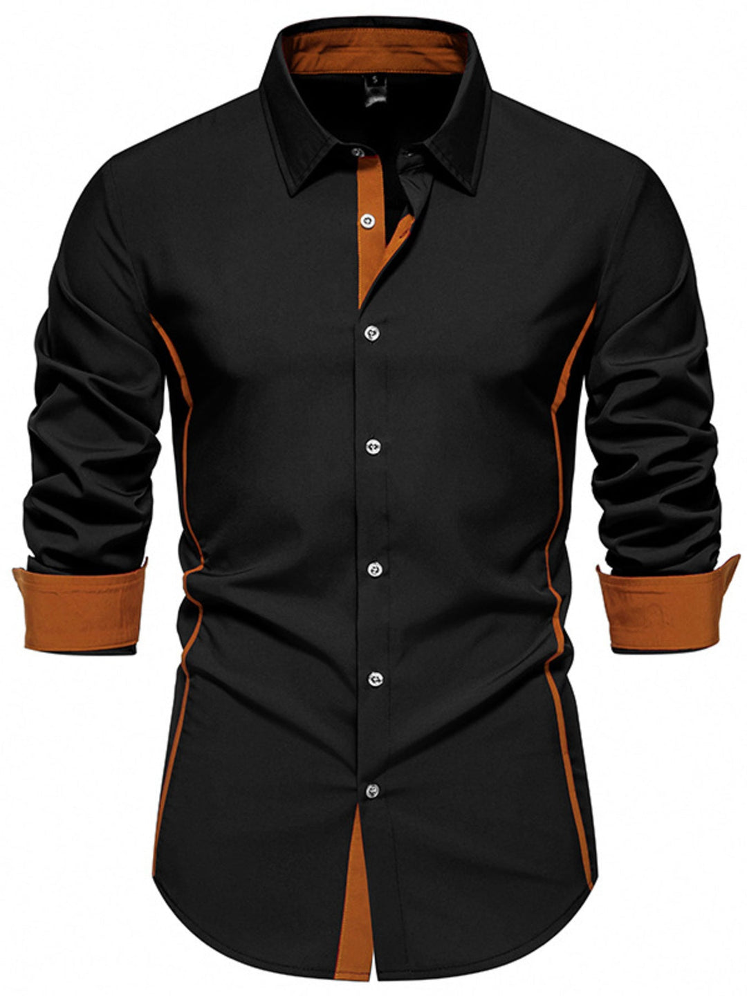 Men's Contrast Trim Button-Down Shirt