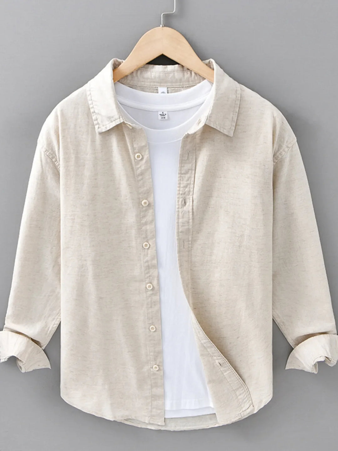 Men's Plus Size Button Up Long Sleeve Shirt