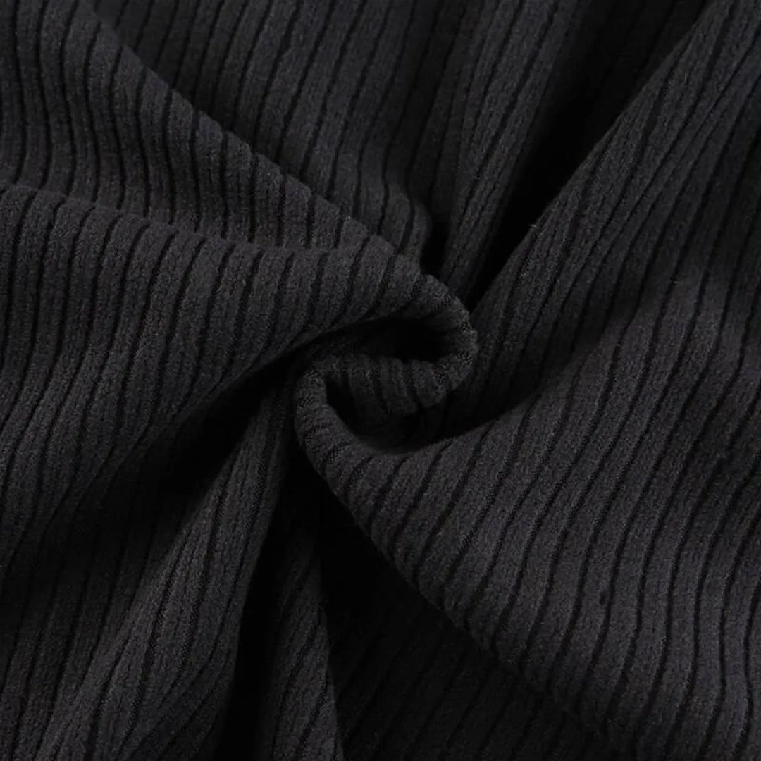 Black Tie Up Dress for Autumn