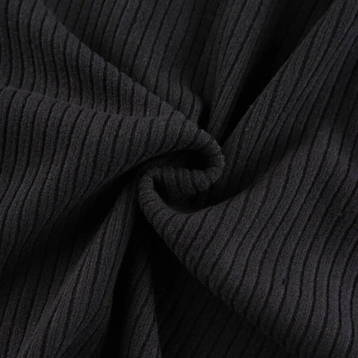 Black Tie Up Dress for Autumn