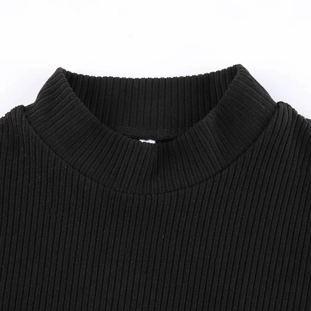Black Tie Up Dress for Autumn