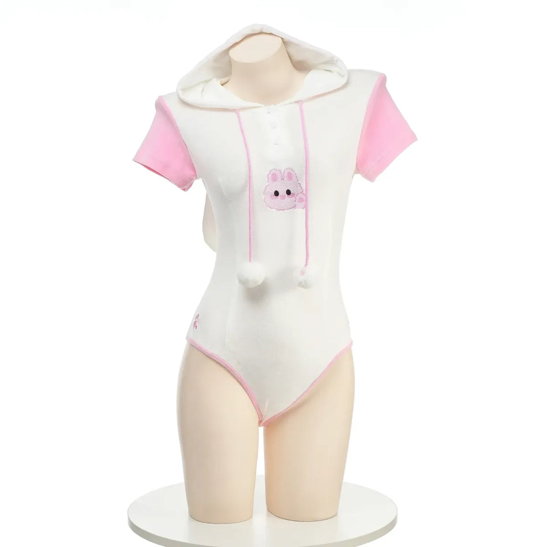 Kawaii Bunny Girl Plush Hoodie Cosplay