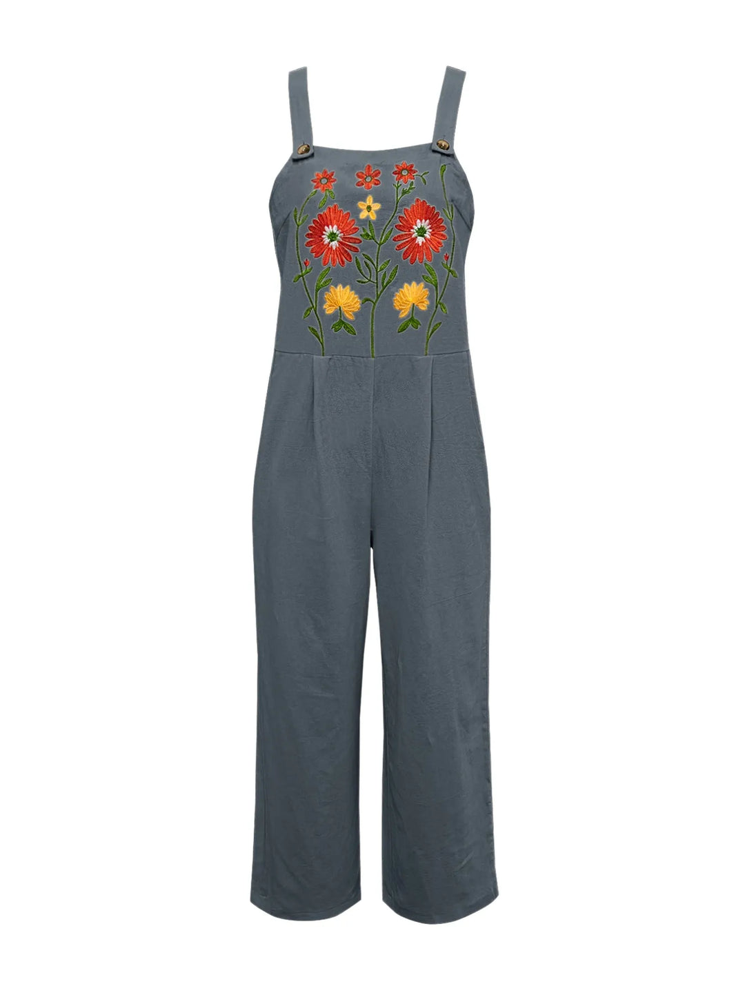 Floral Embroidered Wide Leg Jumpsuit