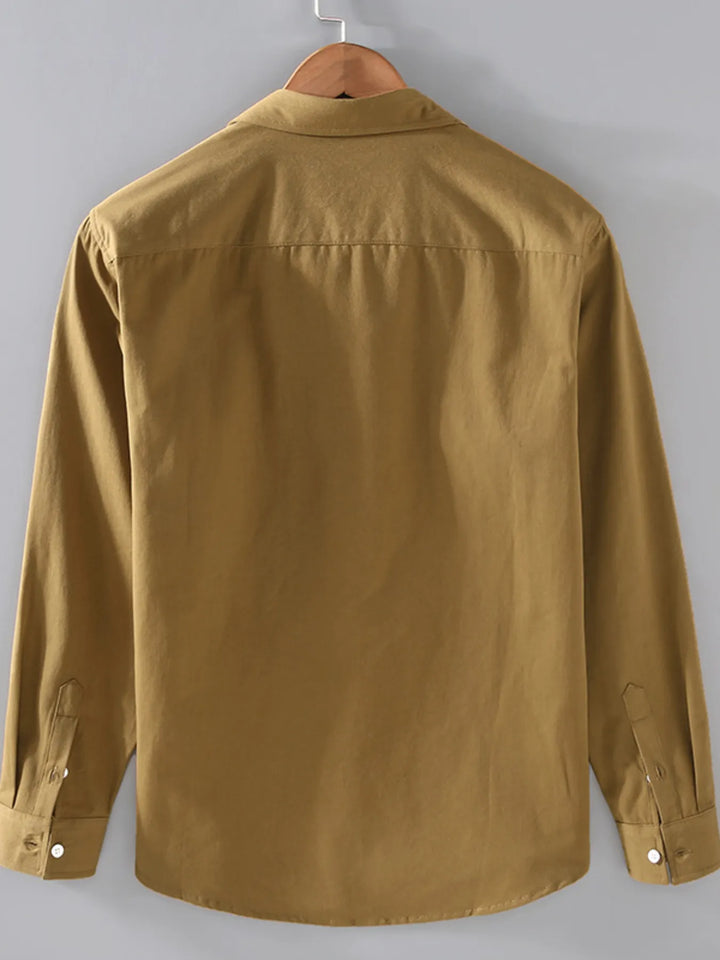 Men's Plus Size Button Up Long Sleeve Shirt