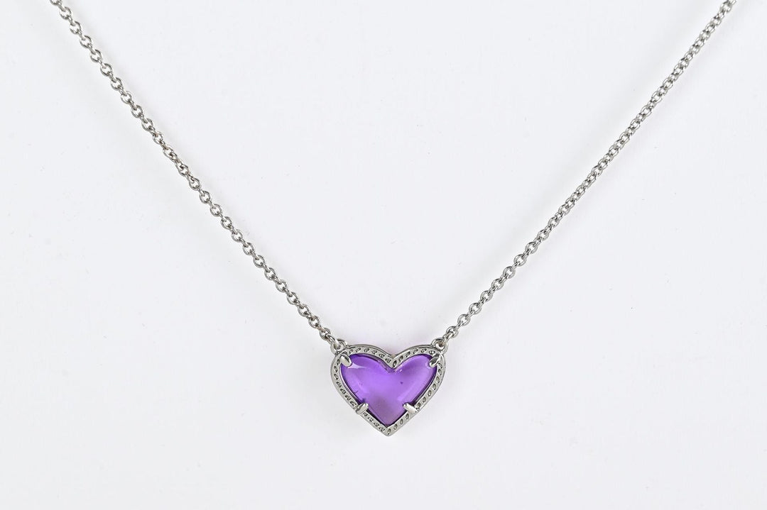 Cubic Zirconia Heart Pendant Necklace