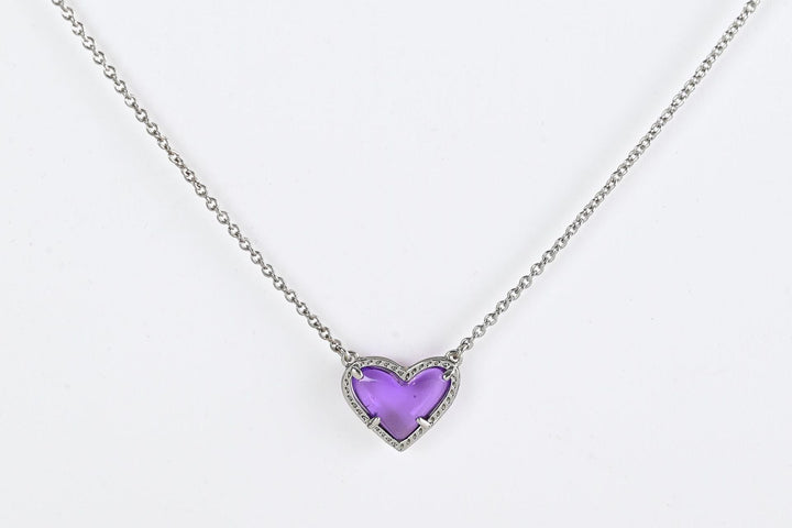 Cubic Zirconia Heart Pendant Necklace