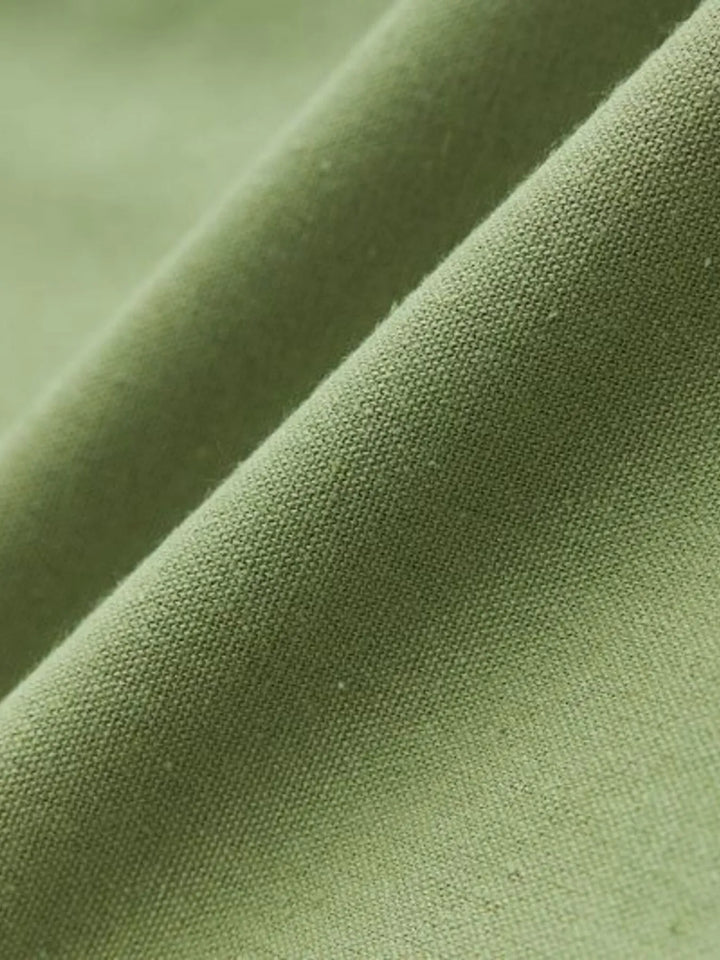 Men's Plus Size Button Detail Long Sleeve Blouse