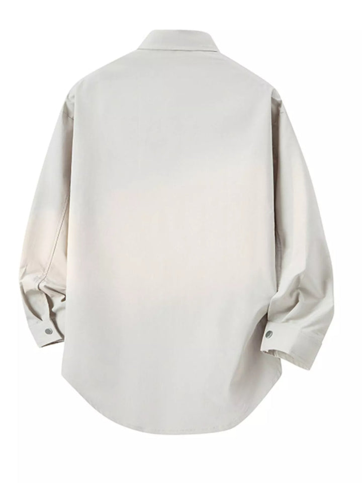 Men's Plus Size Snap Down Long Sleeve Shirt