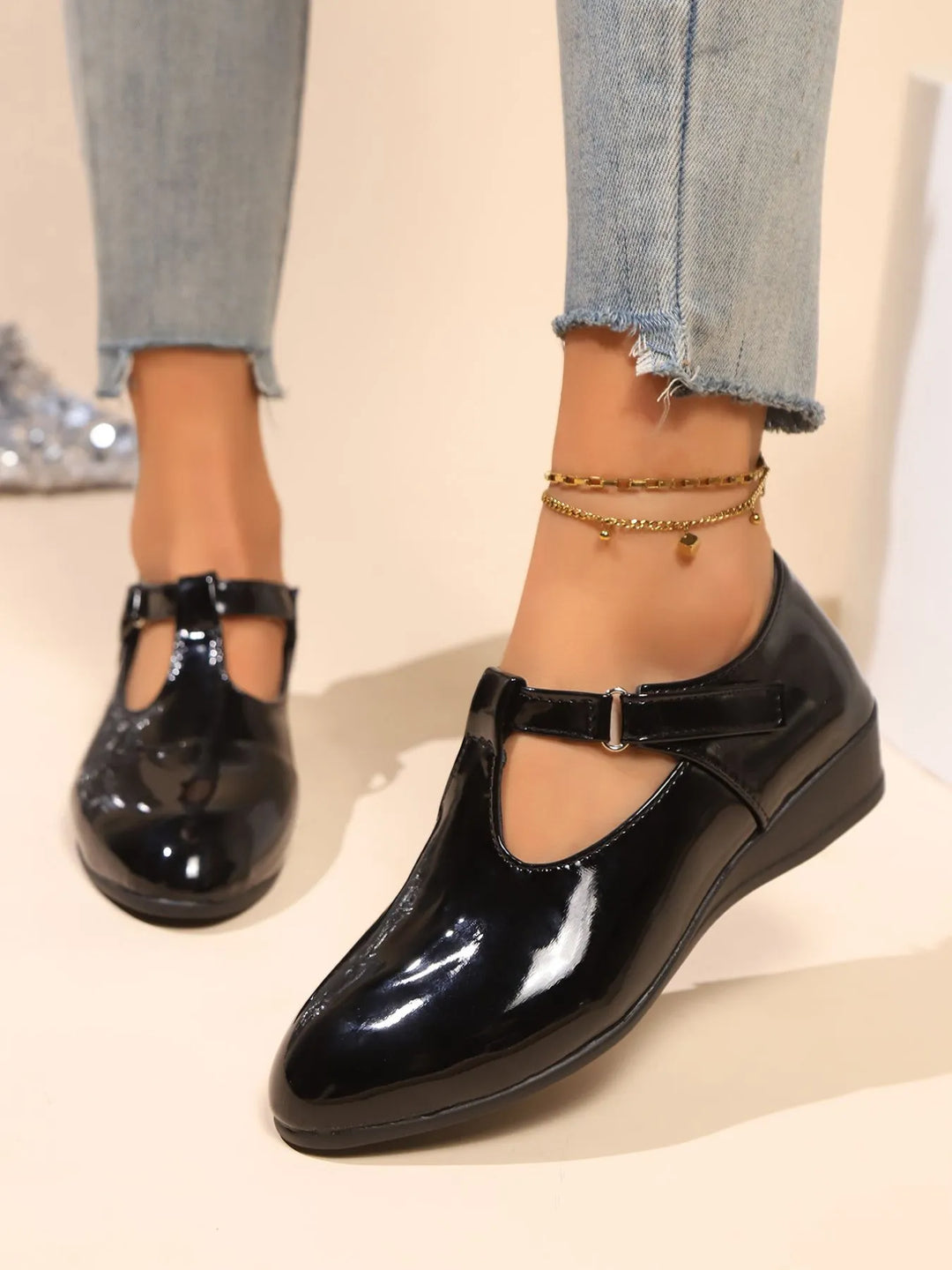 Point Toe Wedge Loafers