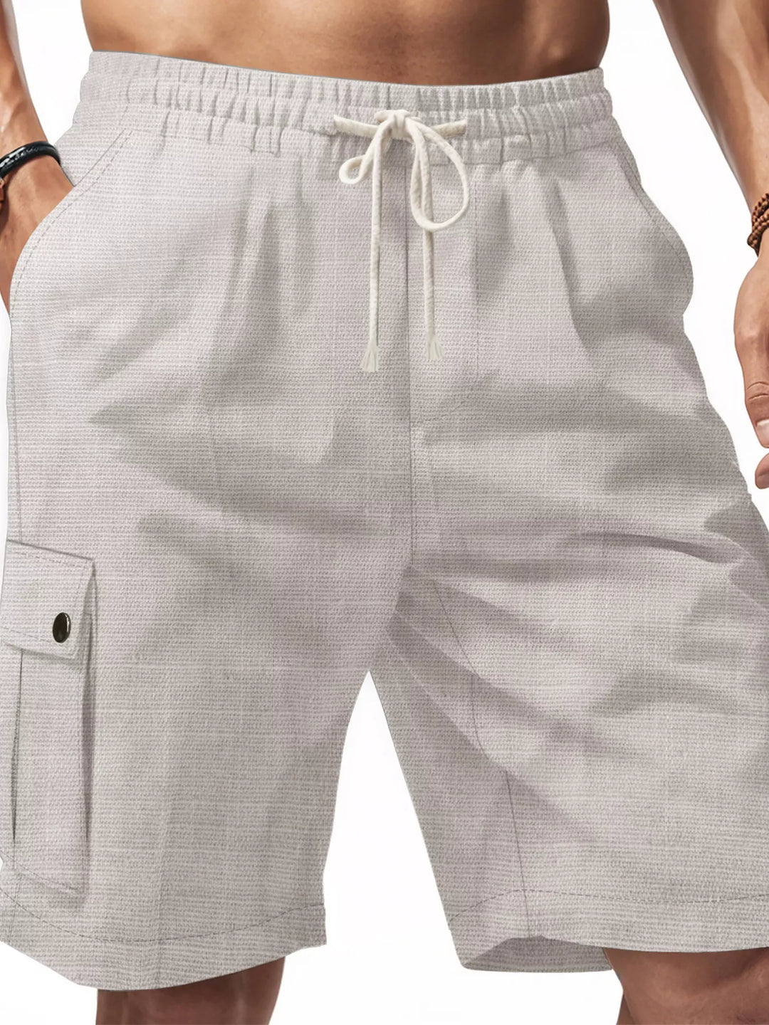 Men's Full Size Casual Drawstring Cargo Shorts Plus Size