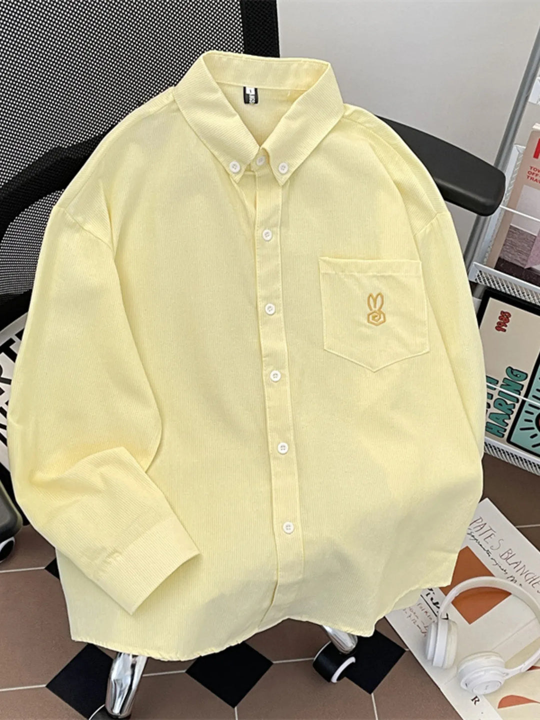 Men's Plus Size Button Up Long Sleeve Shirt