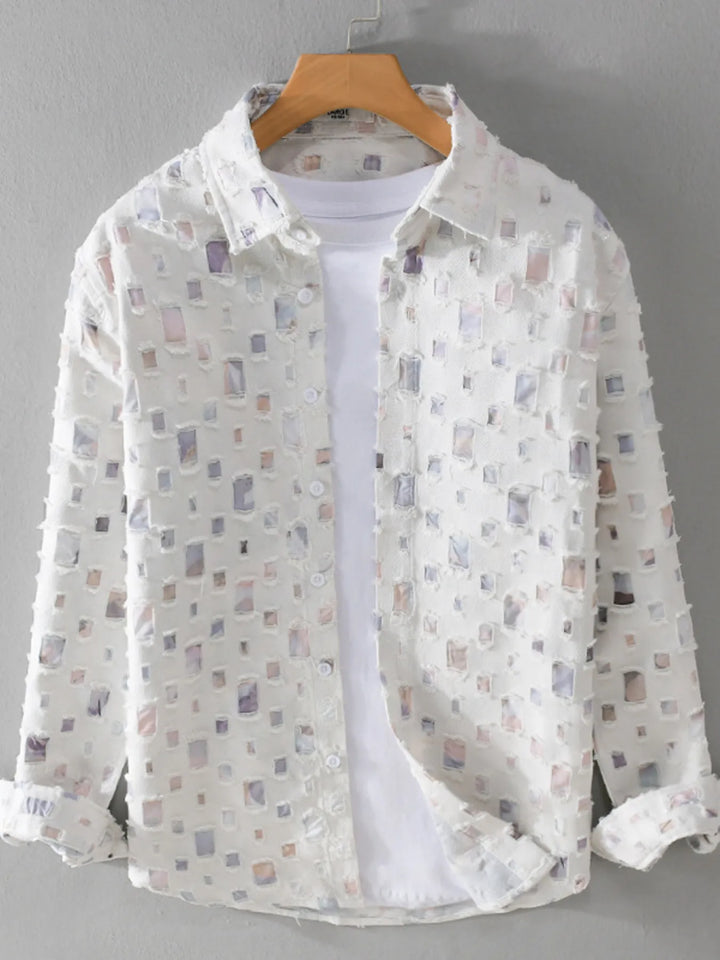 Men's Plus Size Casual Button-Up Shirt
