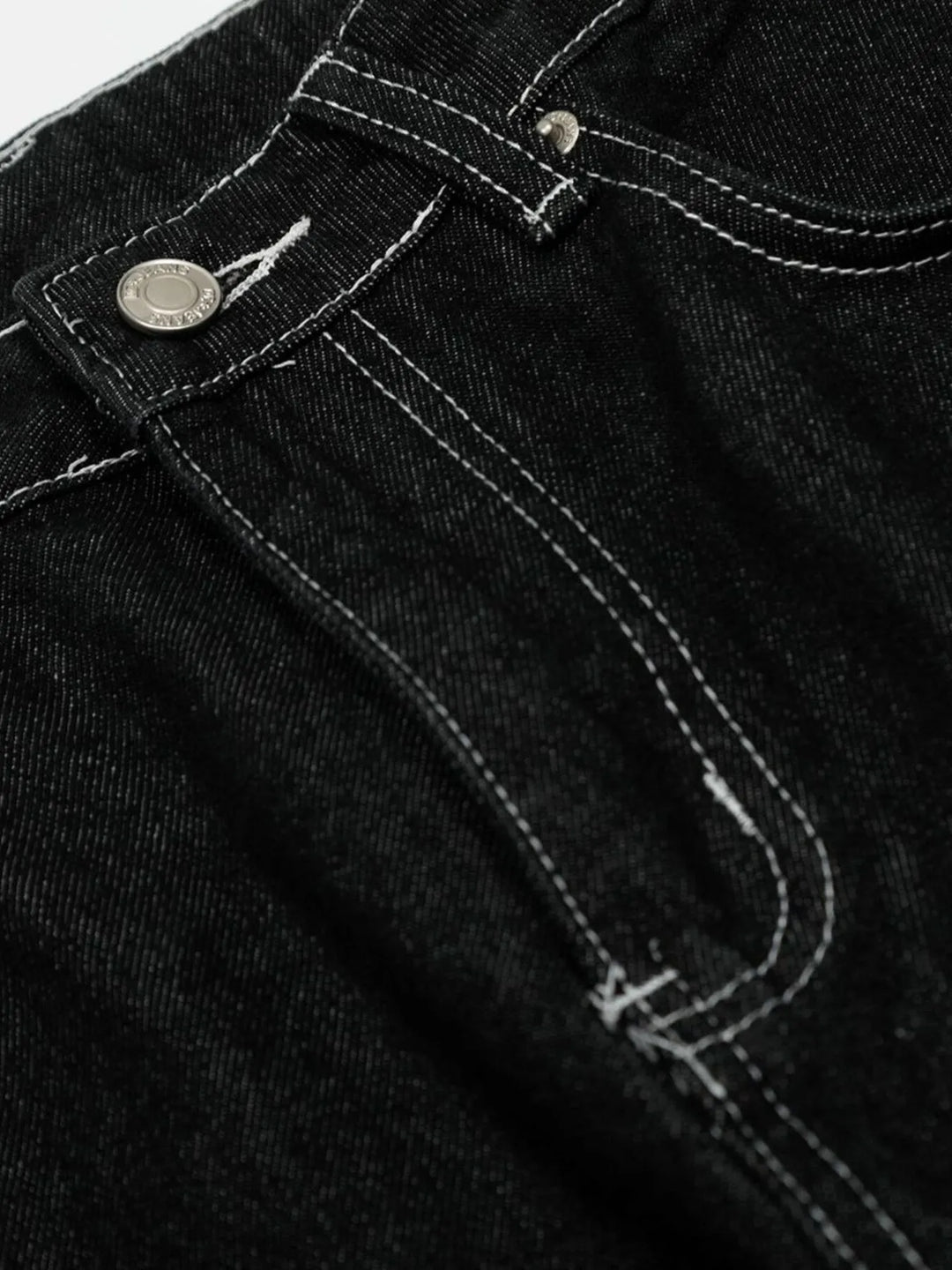 Men's Wide-Leg Contrast Stitch Jeans