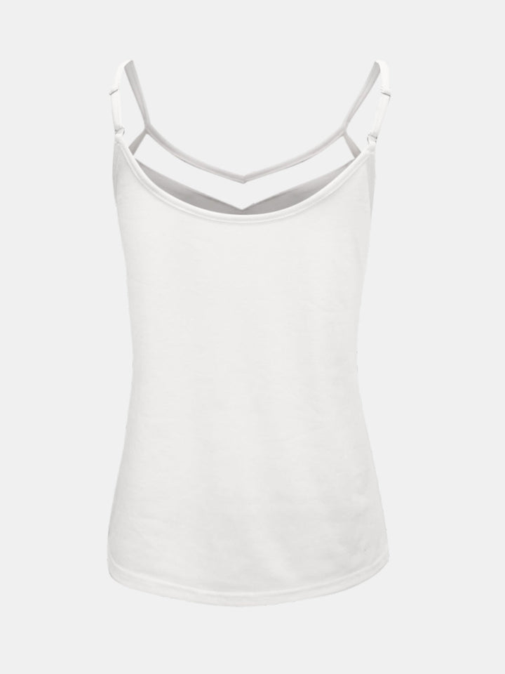 Semi-Sheer V-Neck Cami Top