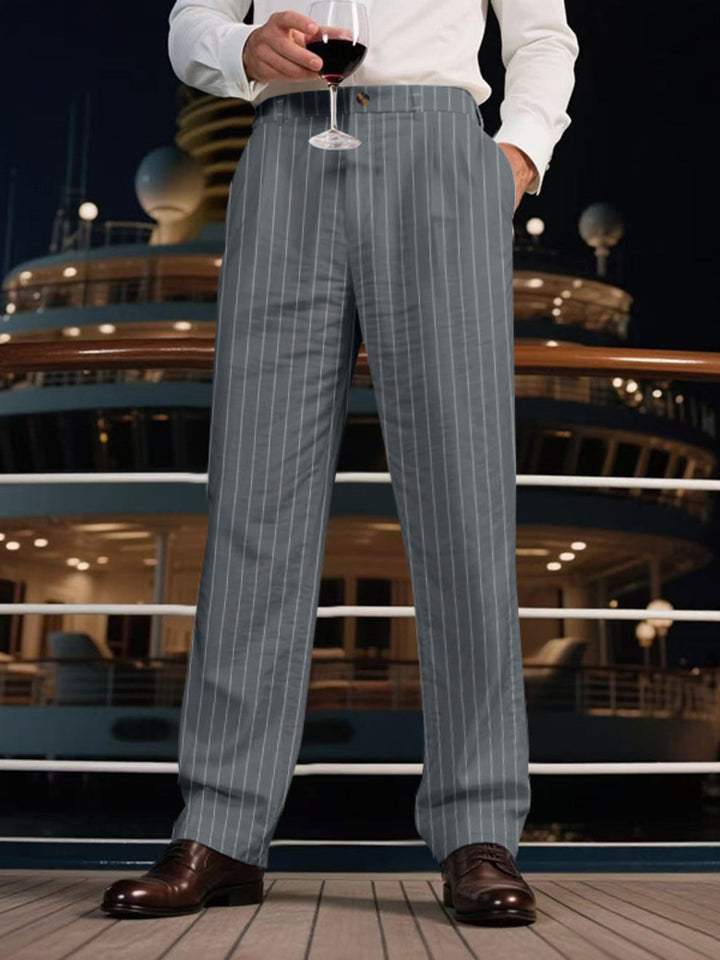 Men's Full Size Striped Wide Leg Pant Plus Size