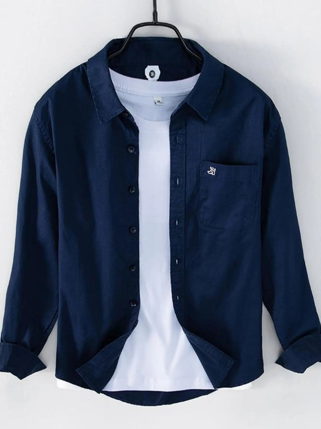 Men's Plus Size Button Up Long Sleeve Shirt