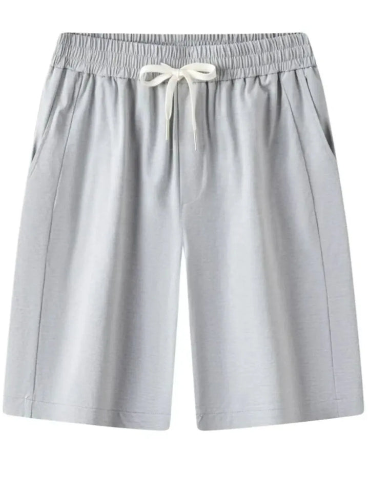 Men's Plus Size Drawstring Shorts with Pockets