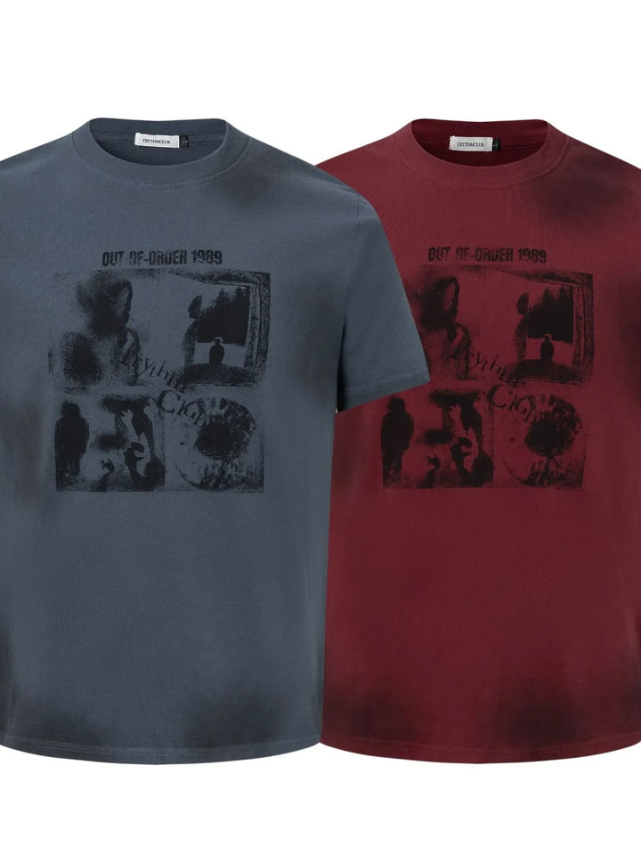 Men's Graphic Round Neck Short Sleeve T-Shirt