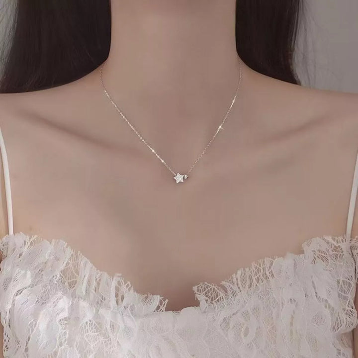 925 Sterling Silver Star Heart Necklace