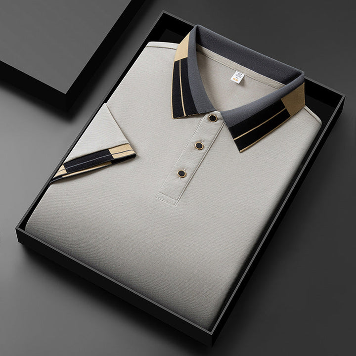 Men's Casual All-matching Summer Lapels Short Sleeve