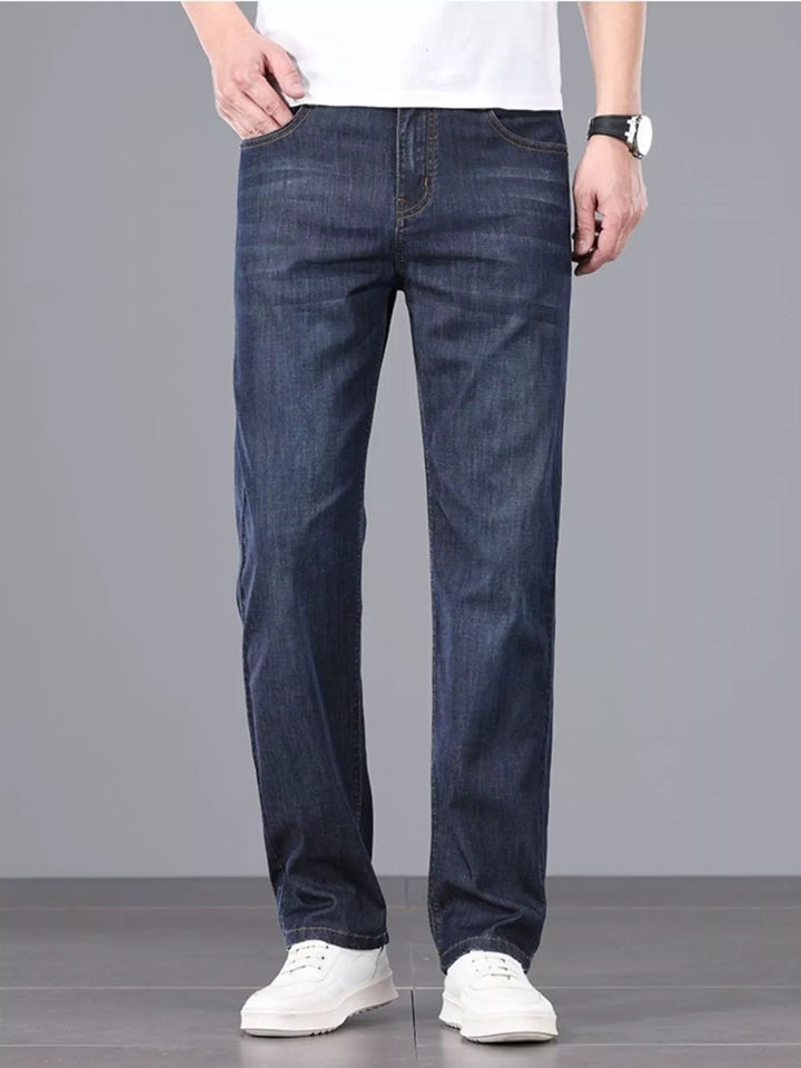 Men's Straight Fit Wash Jeans