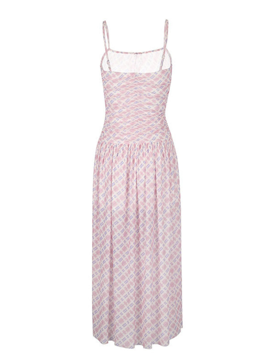 Plaid Spaghetti Strap Maxi Dress