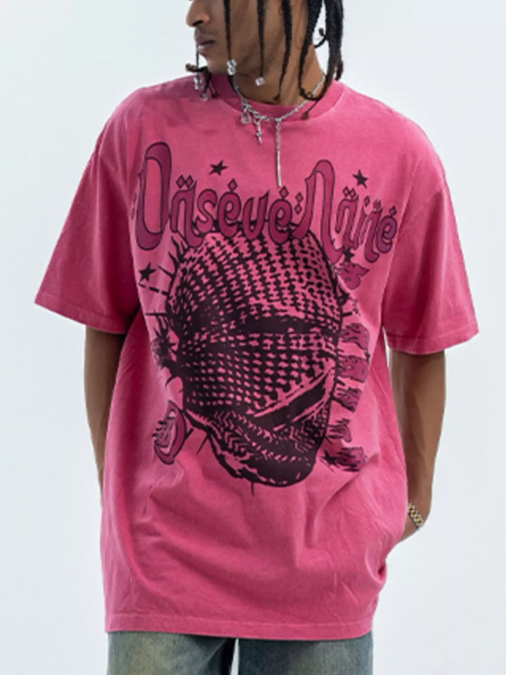 Men's Graphic Round Neck Half Sleeve T-Shirt