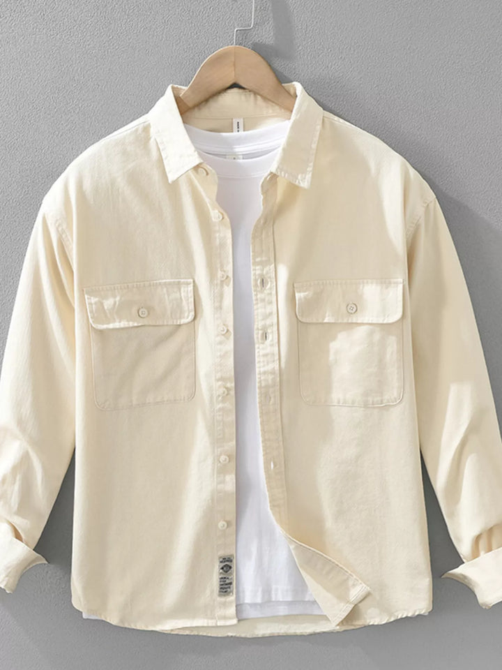 Men's Plus Size Button Up Long Sleeve Shirt