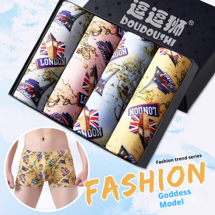 Men's Boxer Briefs Student Trendy Fashion New