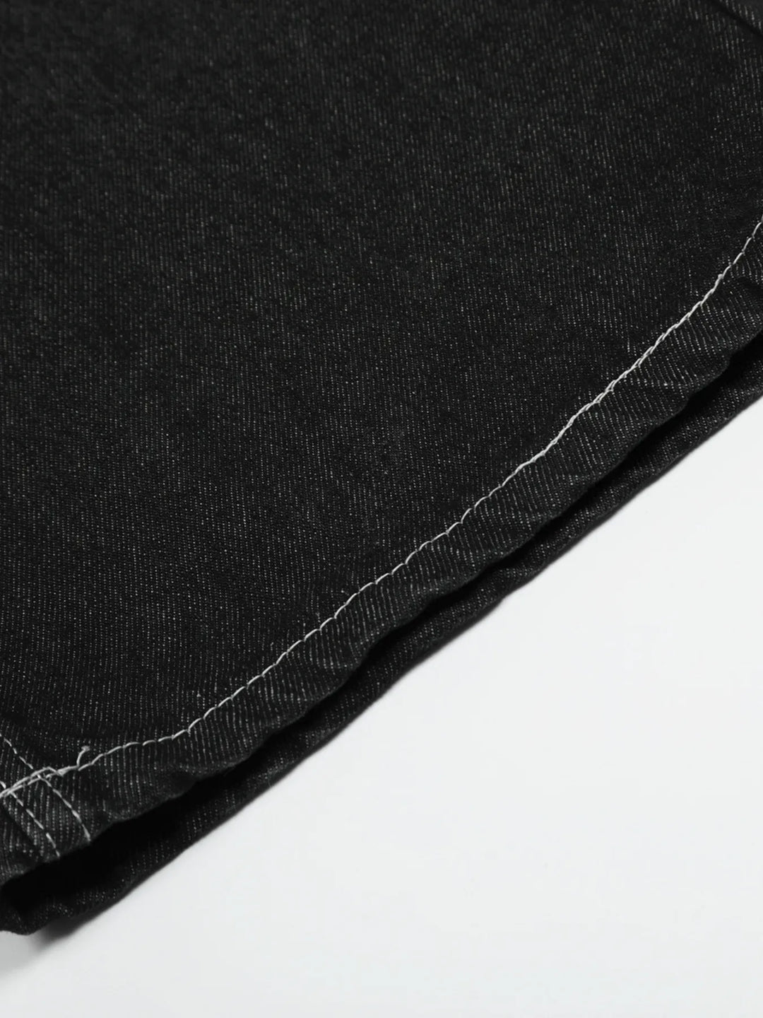 Men's Wide-Leg Contrast Stitch Jeans