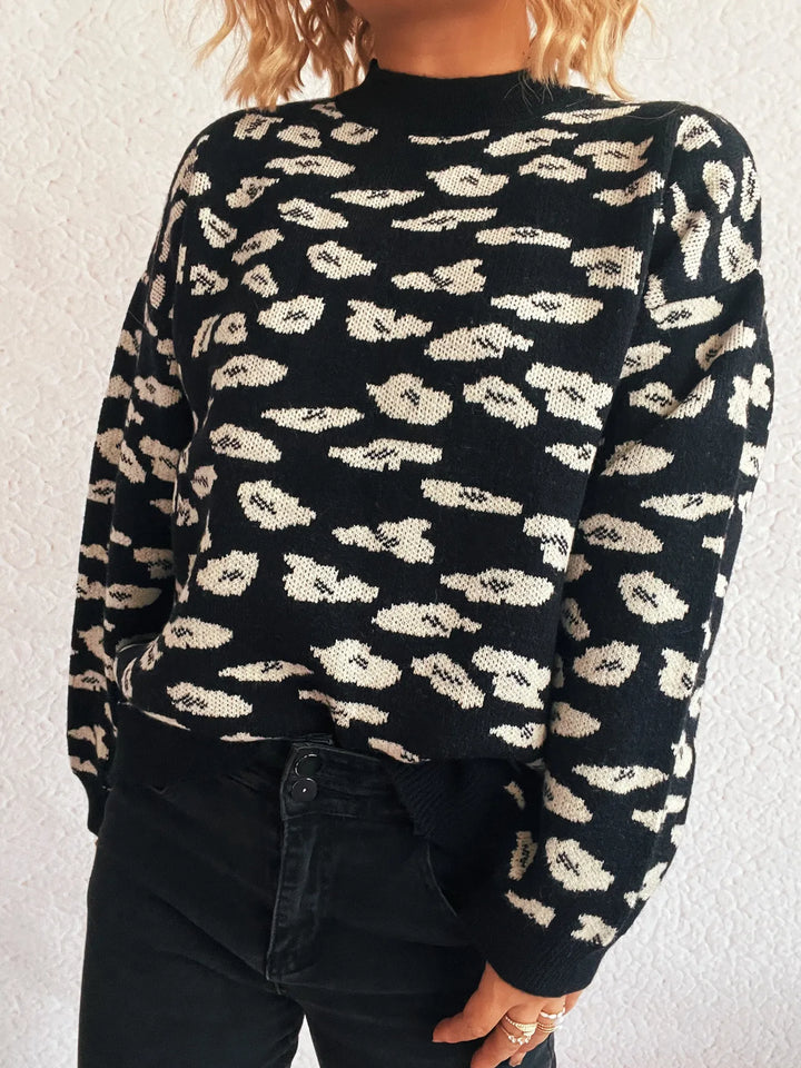 Mock Neck Long Sleeve Sweater