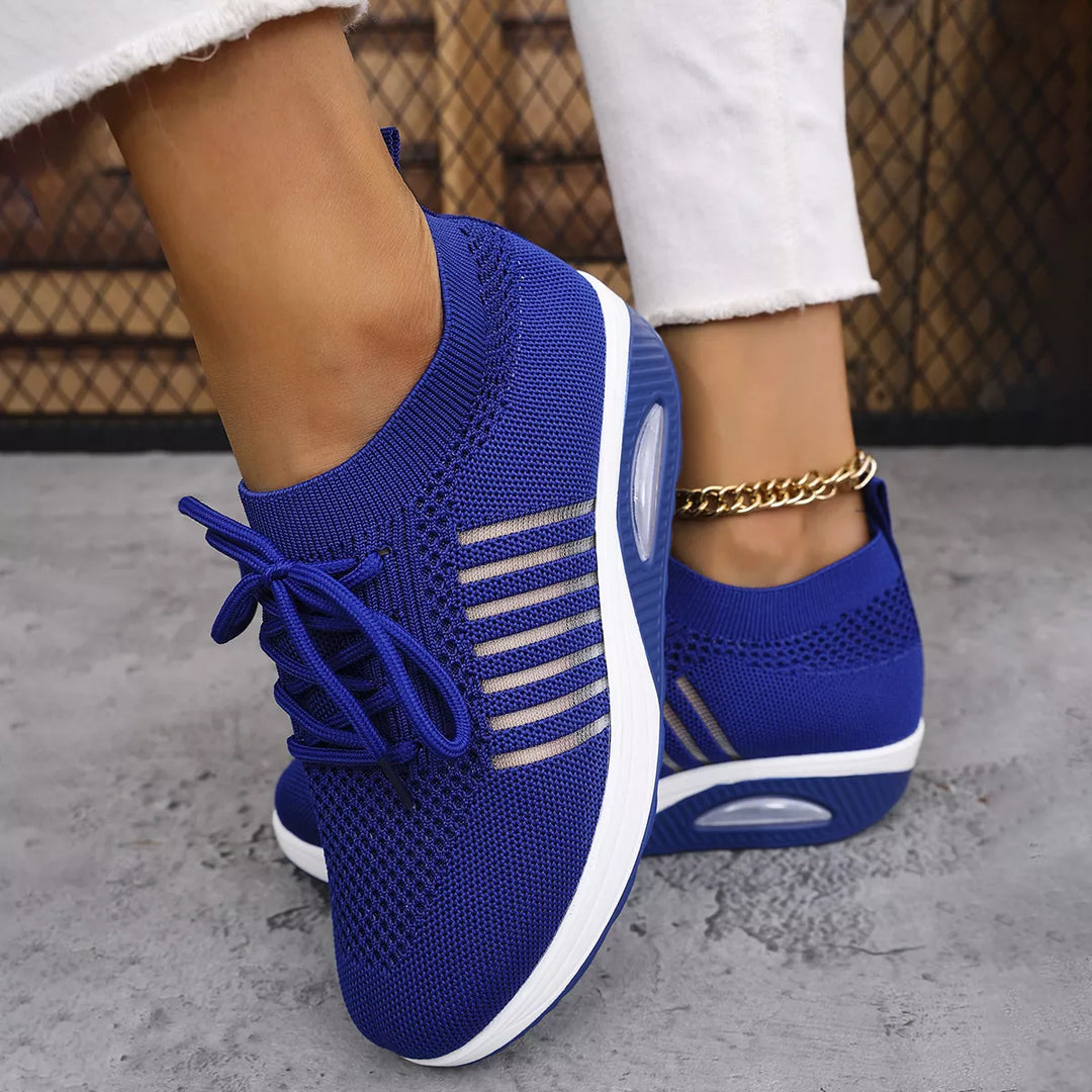Breathable Mesh Lace Up Sneakers