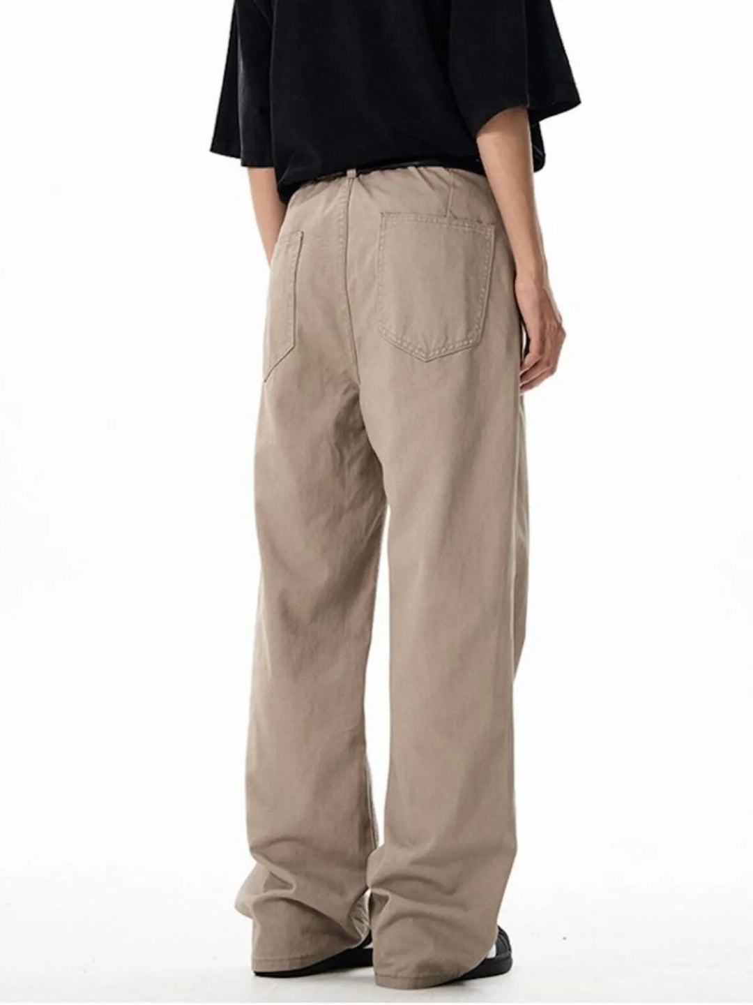 Men's Washed Wide-Leg Cargo Pants