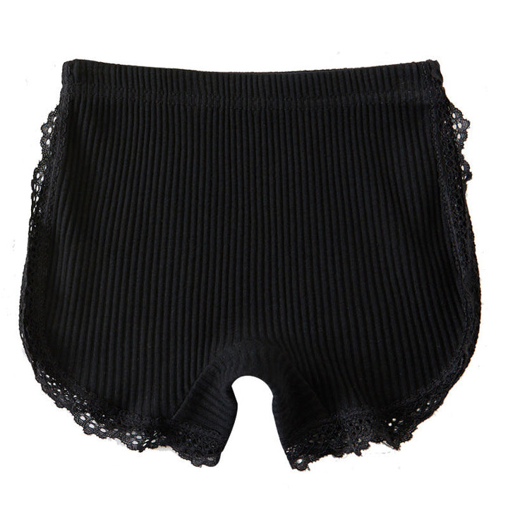 Anti-Exposure Crotch-Lined Pure Cotton Lace Summer Girls Safety Pants
