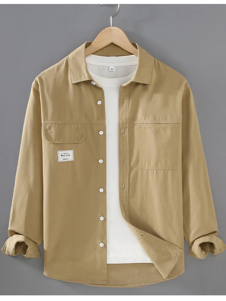 Men's Plus Size Button Up Long Sleeve Shirt