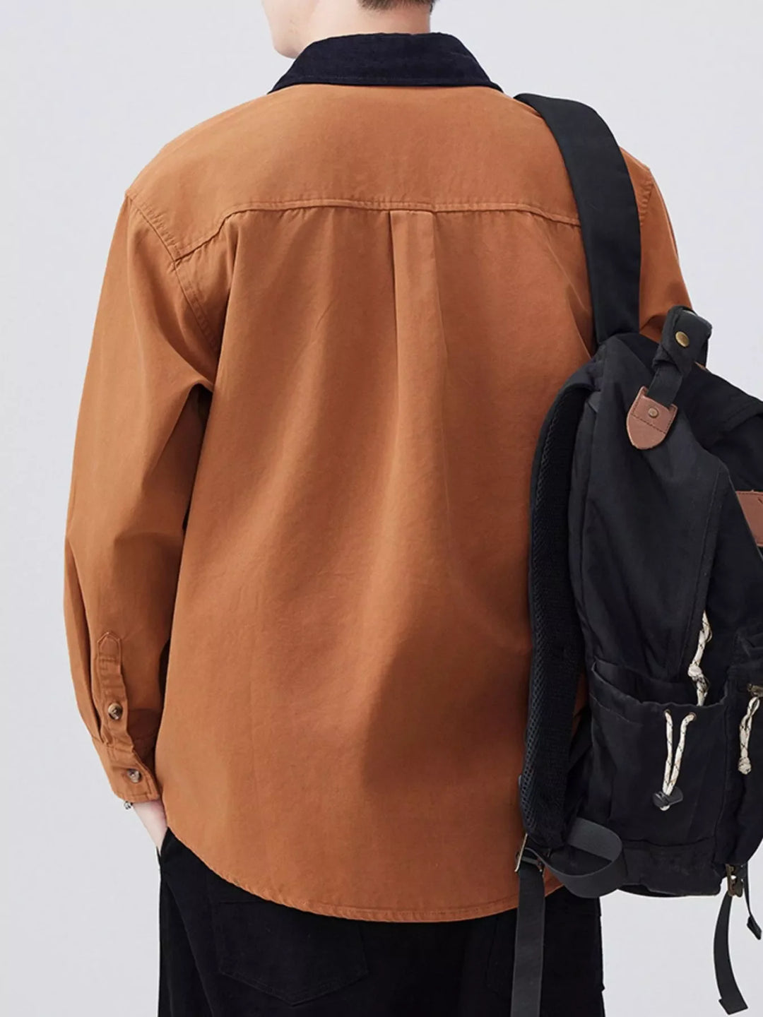 Men's Plus Size Button Up Long Sleeve Shirt