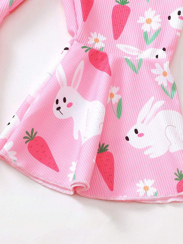 Children's Printed Flare Overalls
