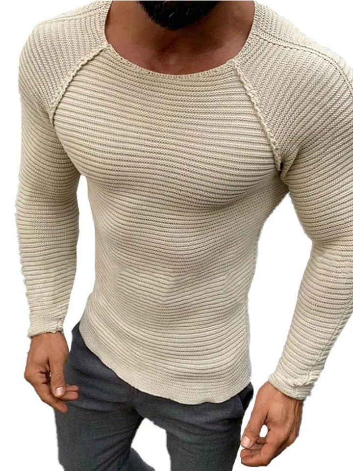Men's Full Size Slim Fit Long Sleeve Sweater Plus Size