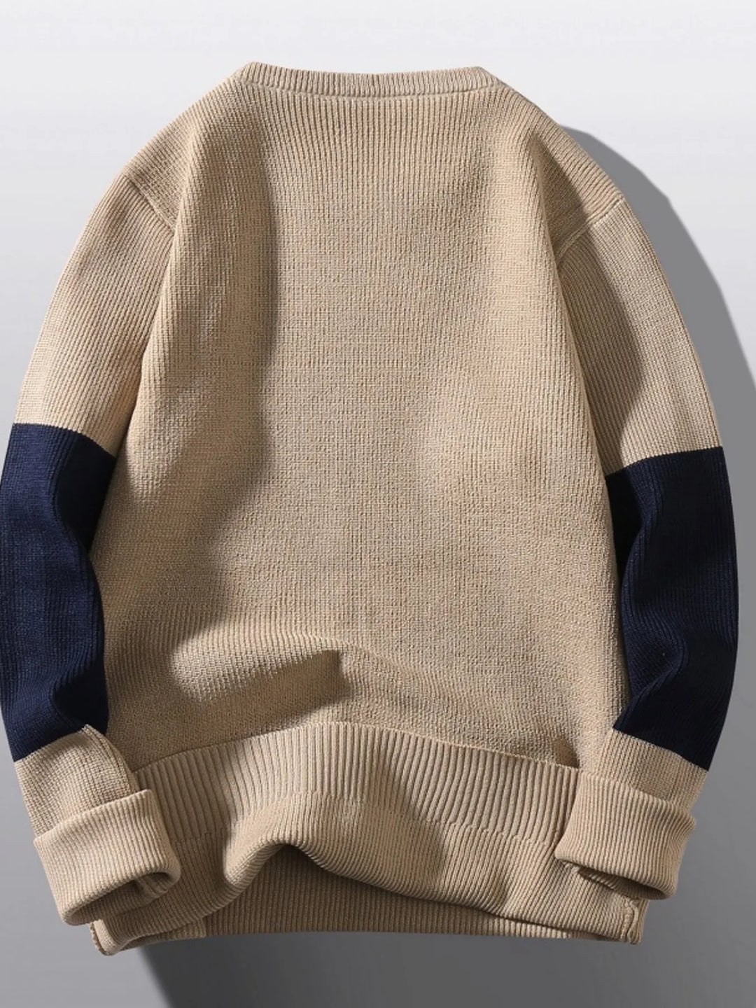 Men's Plus Size Color Block Round Neck Sweater