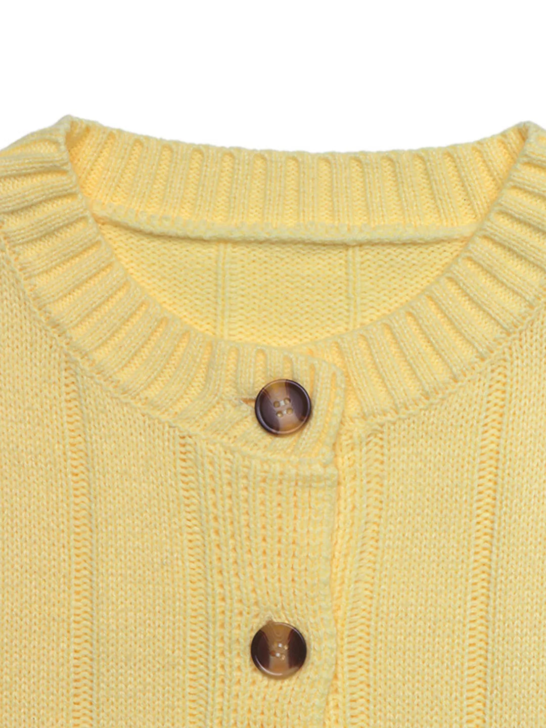 Button Up Dropped Shoulder Cardigan
