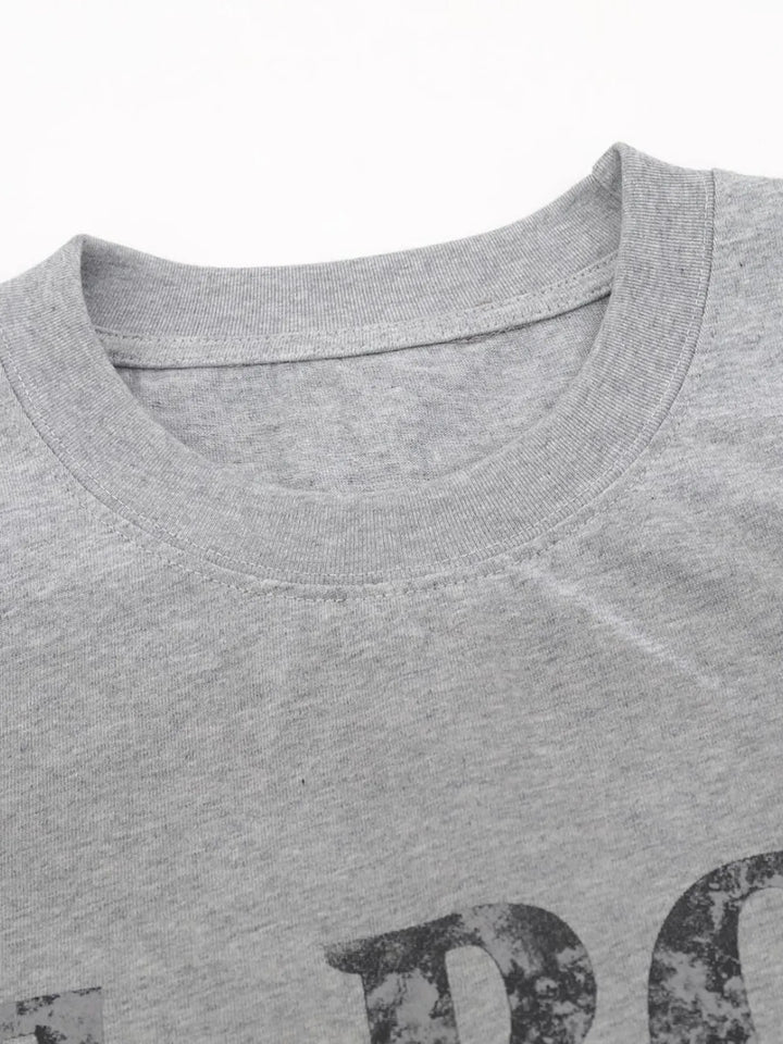 Men's Letter Graphic Round Neck Short Sleeve T-Shirt