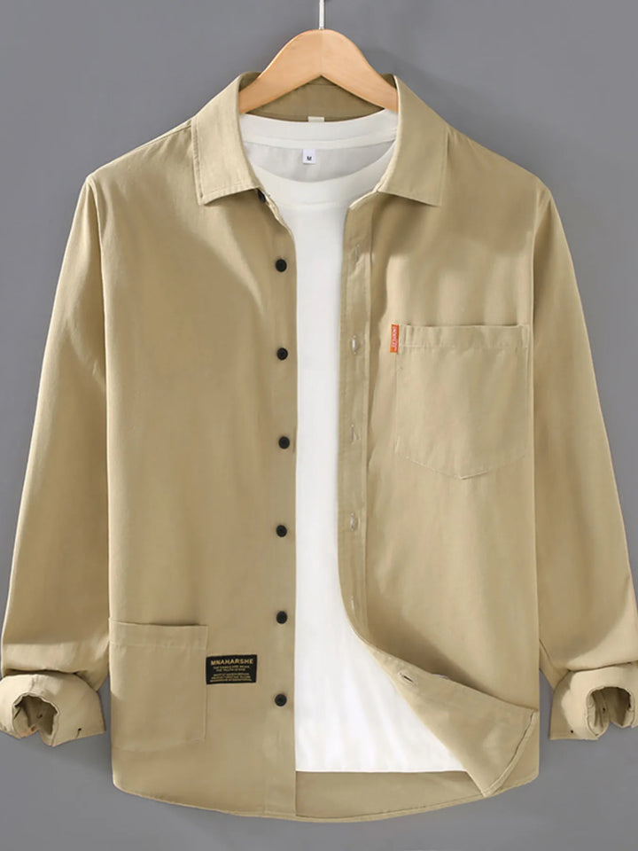 Men's Plus Size Button Up Long Sleeve Shirt
