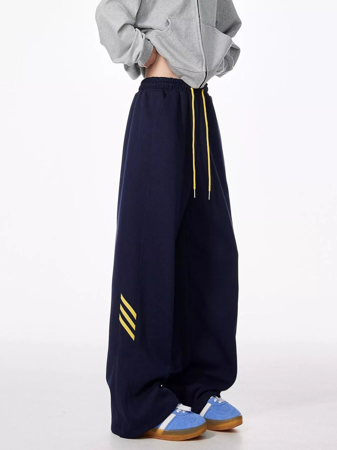 Men's Plus Size Wide Leg Casual Sweatpants with Drawstring