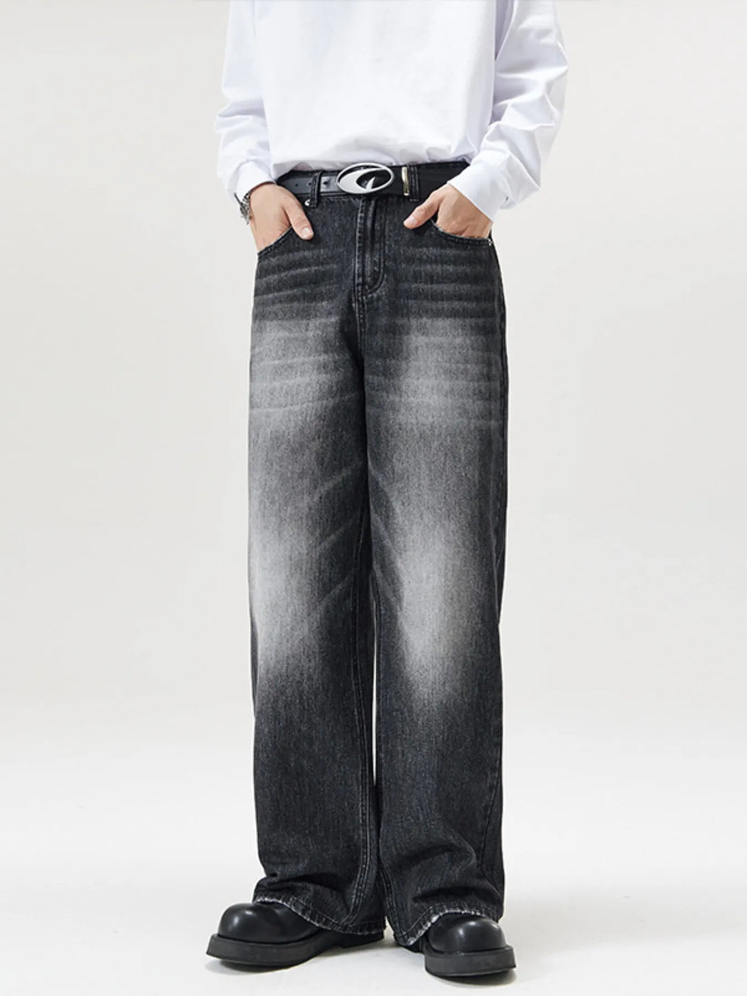 Men's Full Size Wide Leg Jeans Plus Size
