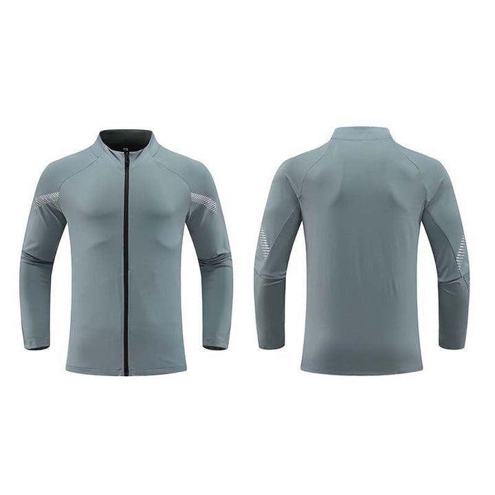 Mens Fitness Running Training Stand-Neck Windbreaker Jacket
